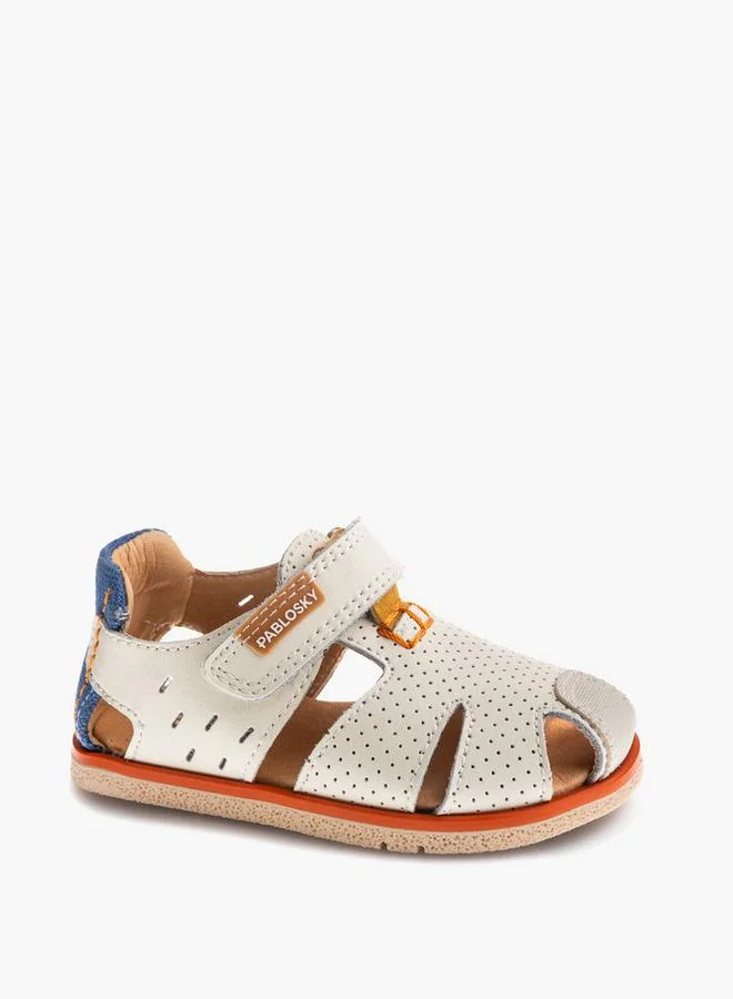 بابلوسكي Sandals With Hook & Loop Closure, Perforated Design