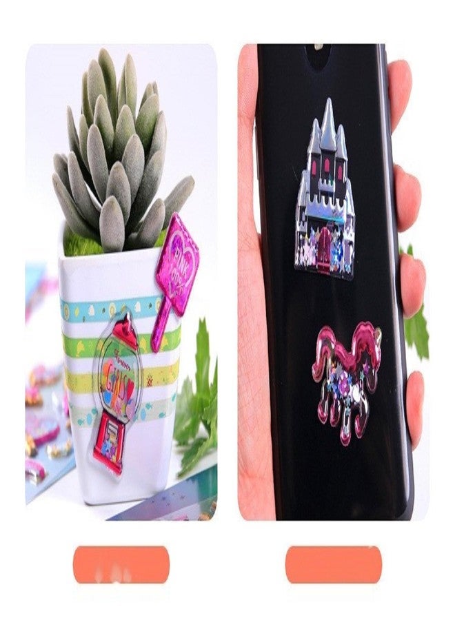 DEOXY Pack of 12 Multicolor Acrylic Crystal Glamorous Office Stickers (DX-003) - Image 4