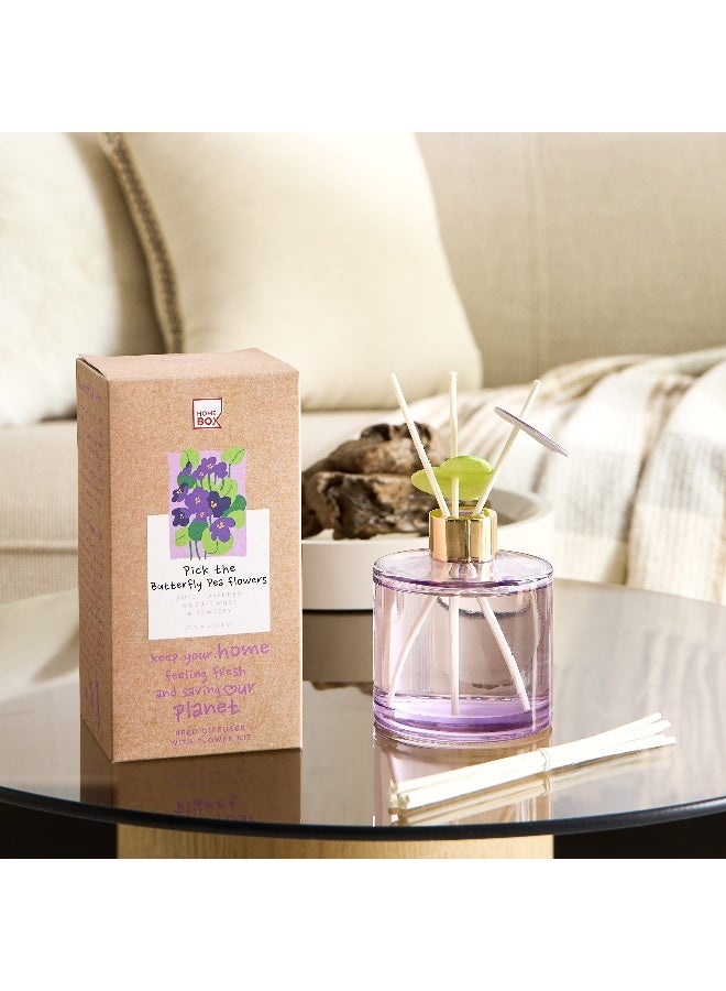 Home Box Abbey Urban Nature Pick the Butterfly Pea Flowers Reed Diffuser 180 ml - Image 1