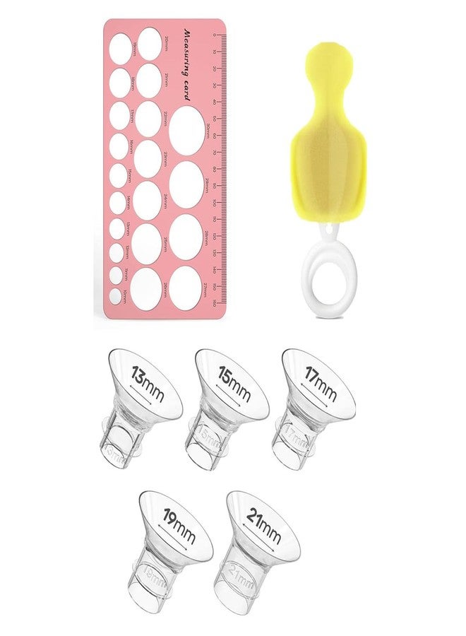 BdelrinQue 7Pcs Flange Insert for Breast Set, Breast Pump Flange Set Whit Brush, Breast Pump for Breastfeeding Accessories for Pregnant Woman or New Moms - Image 1
