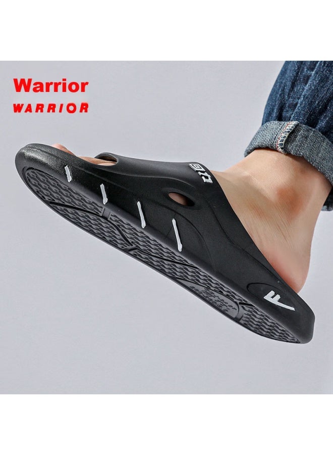 Pull Back Warrior Sports Sandals For Men, Outdoor Beach Wear, Non-slip, Comfortable, Cool Slippers, Hl3a57, Black And Gray, Size 46-47 - Image 5