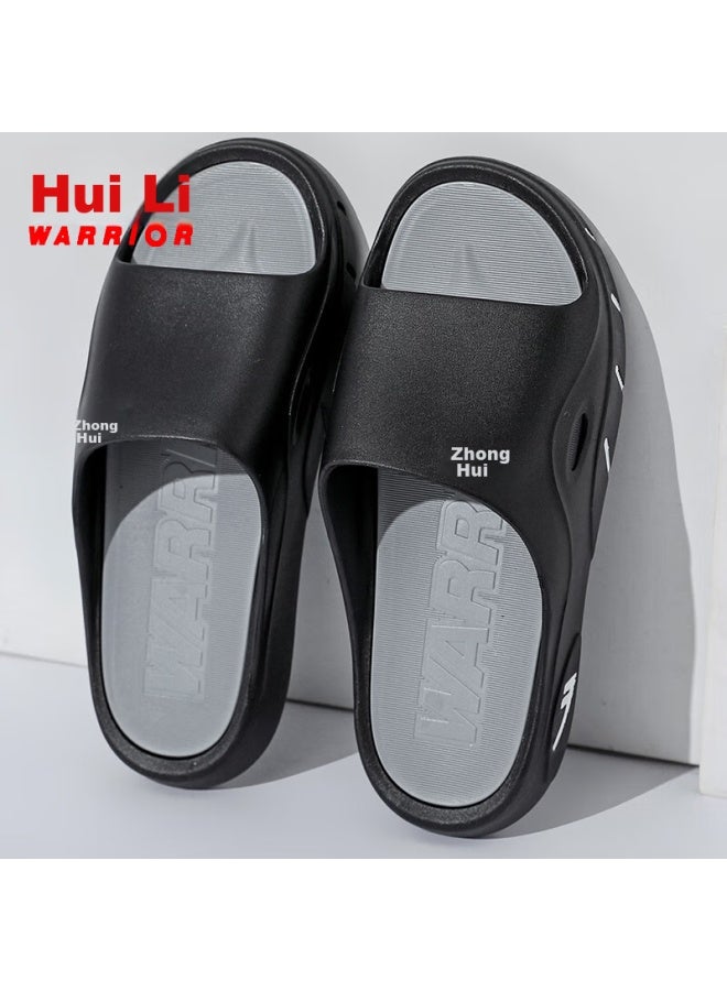 Pull Back Warrior Sports Sandals For Men, Outdoor Beach Wear, Non-slip, Comfortable, Cool Slippers, Hl3a57, Black And Gray, Size 46-47 - Image 2