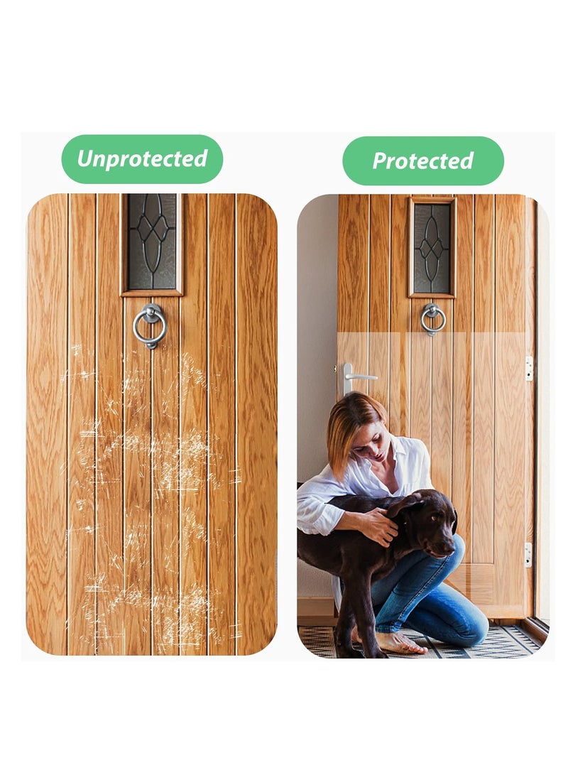 Zikra Door Protector from Pet Scratching, Cat Anti Scratch Tape, Clear Door Scratch Protector, Anti Scratch Tape Heavy Duty Door Guard Cover for Dog and Cat Clawing, 20cm x 3m(7.8"x118") - Image 3