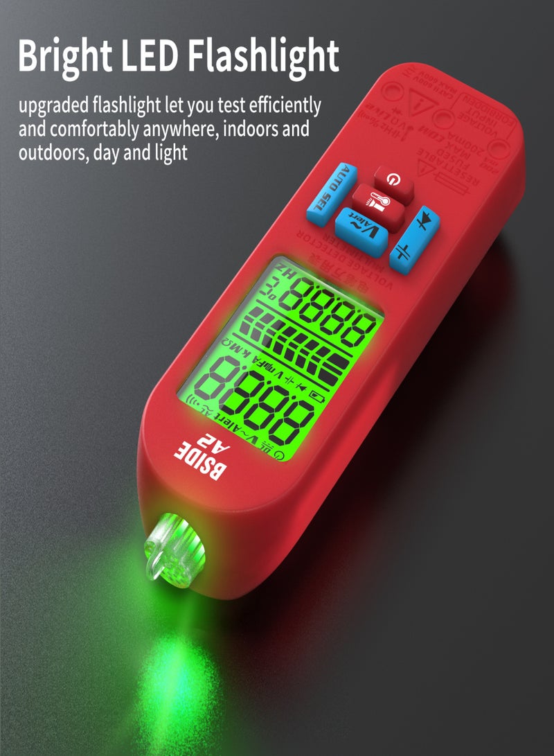 بي سايد BSIDE A2 Mini Smart Digital Multimeter Auto Range 5999 Counts NCV Universal Meter Handheld Multimeter Voltmeter Ammeter With Backlight Flashlight AC/DC Voltage & Current Resistance - Image 4