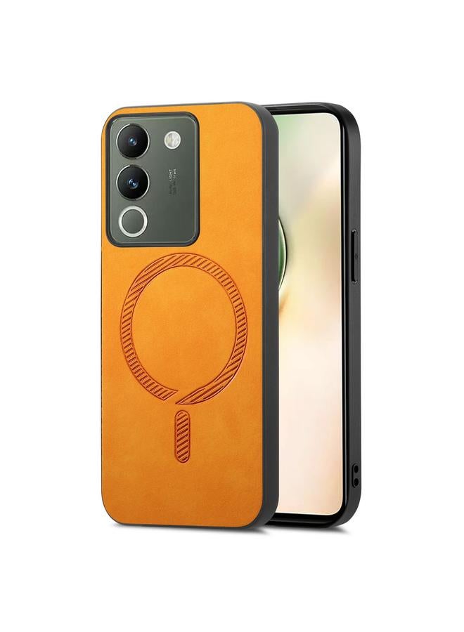erorex Case For vivo Y200 / V29e Retro Magsafe Magnetic PU Back Cover Phone Case - Image 1