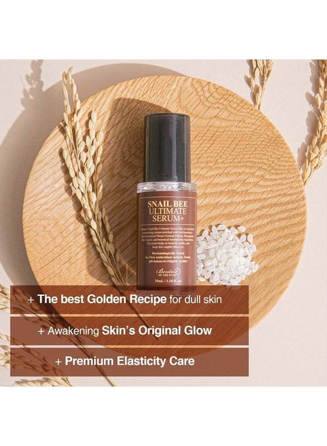 BENTON Snail Bee Ultimate Serum Plus 35ml (1.18 fl.oz.) - Snail Secretion Filtrate, Bee Venom, Tea Tree Leaf Water Contained Skin Nourishing & Soothing Facial Serum for Damaged, Acne-Prone Skin - Image 4