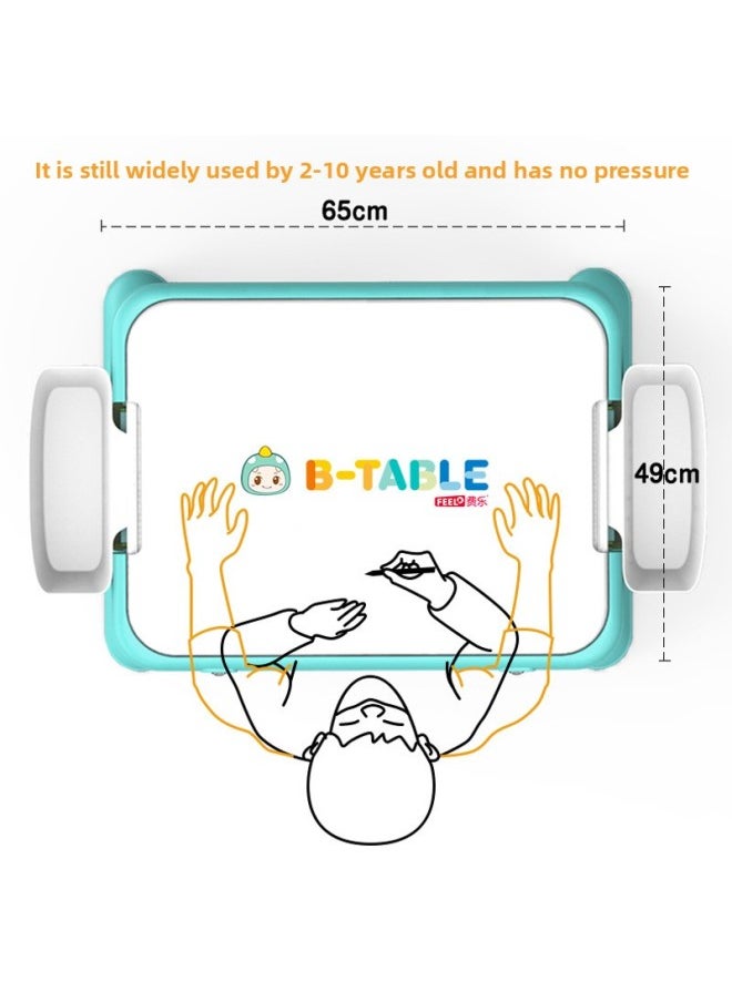 Generic - Fei Le Building Block Table Lifting Learning Table Children's Toy Table Compatible With Lego Large Particles Assembled A Generation Of Hair-Color:(Liftable) Size Particle Table +1 Chair - Image 1
