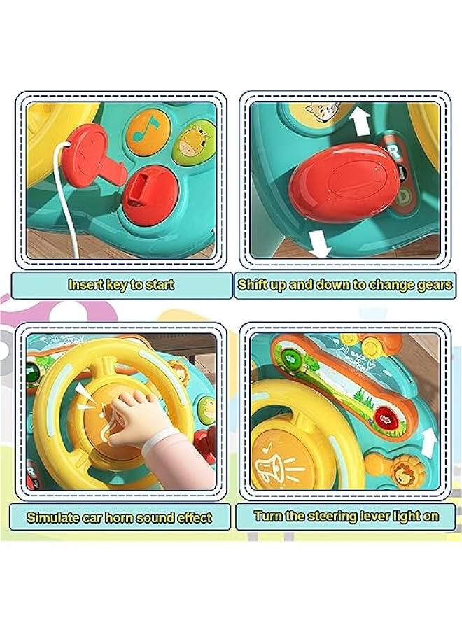 HOOKOR Steering Wheel Toys for Toddler Boys Girls,Interactive & Learning Baby Car Seat Toys for Infant Preschool Kids Musical Toy with Light and Sound (Green) - Image 4