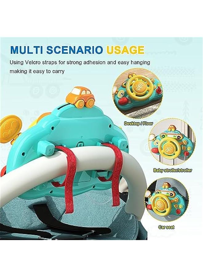 HOOKOR Steering Wheel Toys for Toddler Boys Girls,Interactive & Learning Baby Car Seat Toys for Infant Preschool Kids Musical Toy with Light and Sound (Green) - Image 5