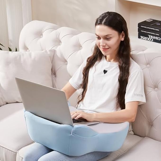 rayihni LAP DESK, LAP DESK FOR LAPTOP WITH CUSHION, LAPTOP DESK, LAPTOP STAND FOR BED, COMPUTER STAND TABLE WORKSTATION FOR BED SOFA COUCH OR TRAVEL - Image 1