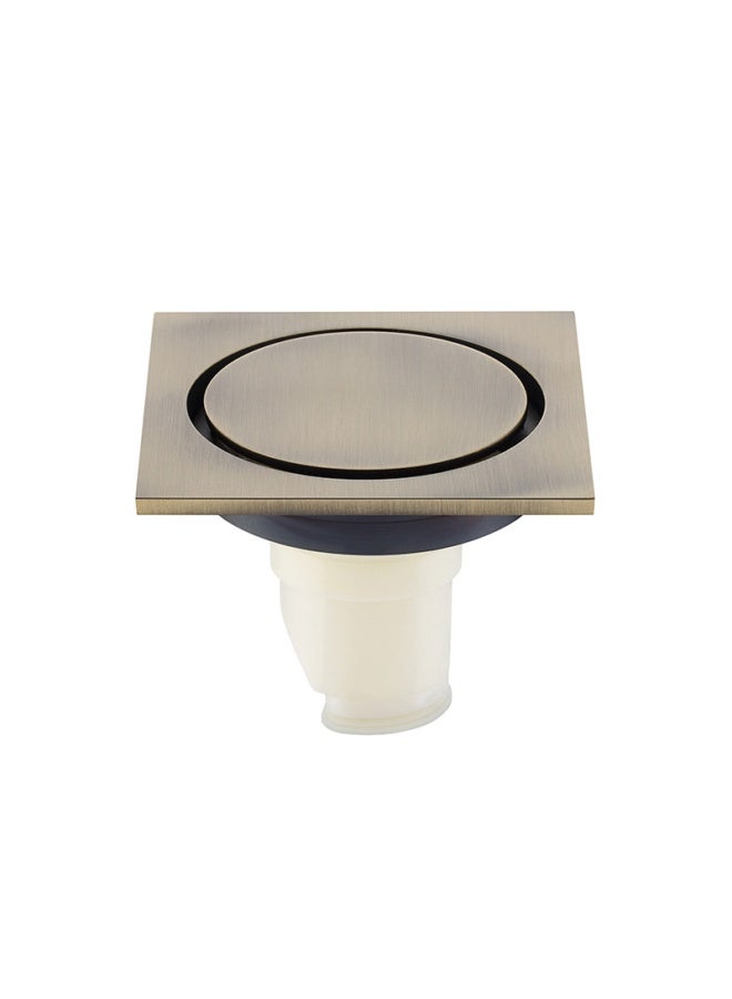 European Style Solid Copper Round Rose Gold Anti-Clog Anti-Odor Universal Hidden Floor Drain for Bathroom DL2203