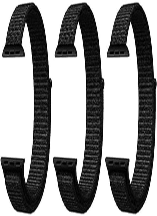 Generic - Strap watch nylon 3 pieces for apple watch size 38/40 black - Image 1