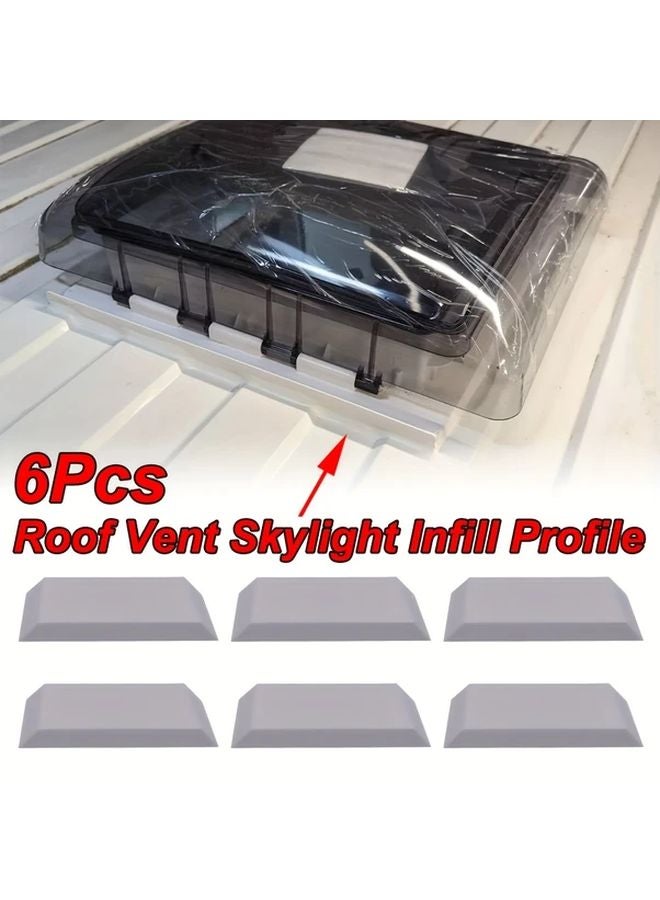 6Pcs ABS Plastic RV Roof Vent Skylight Inserts Durable Easy Installation Ventilation System - Image 1