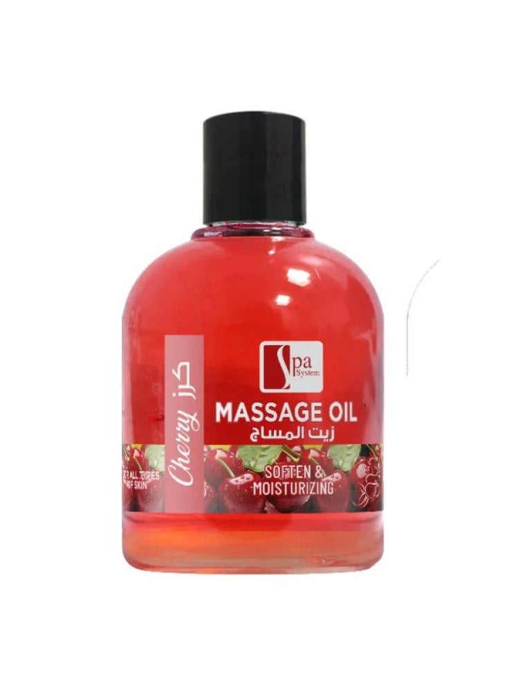Spa System Cherry Extract Massage Oil - 250ml