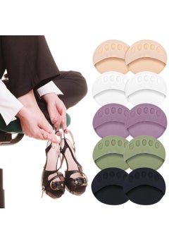 SYOSI Honeycomb Forefoot Pads Fabric Foot Cushions Forefoot Pad Feet Sweat Pads Metatarsal Pads Reusable Relief Foot Fatigue Pain for Women Various Shoe Types（5 Pairs ）  - Image 1