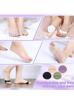 SYOSI Honeycomb Forefoot Pads Fabric Foot Cushions Forefoot Pad Feet Sweat Pads Metatarsal Pads Reusable Relief Foot Fatigue Pain for Women Various Shoe Types（5 Pairs ）  - Image 3