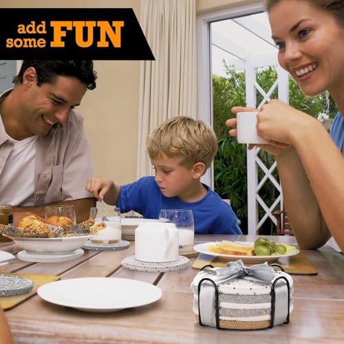 cleanex india Brighten up Your Table While Protecting Your Surfaces with The Smiley Jute Tea Coaster Set Designed specifically for Glass Mugs. Crafted from eco-Friendly, Natural Jute - Image 4