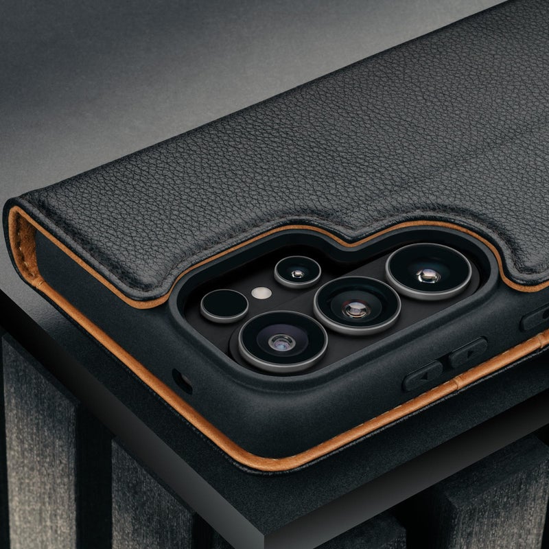 TORRO Leather Case Compatible with Samsung Galaxy S26 Ultra 5G 2026 â€“ Leather Bumper Case with Magnetically Detachable Wallet Cover with Kickstand and Card Slots (Black) - Image 5