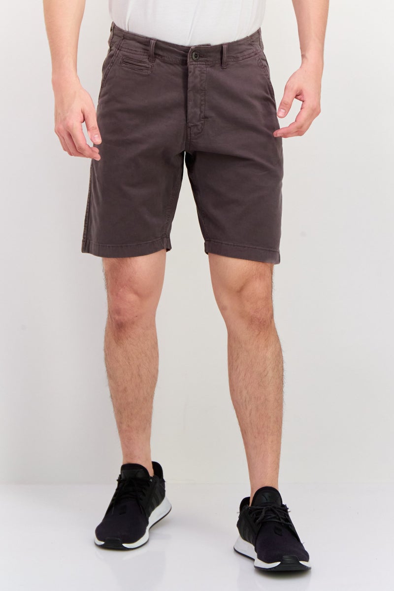 Original Paperbacks Men 9 Inseam Solid Chino Shorts, Brown  - Image 1