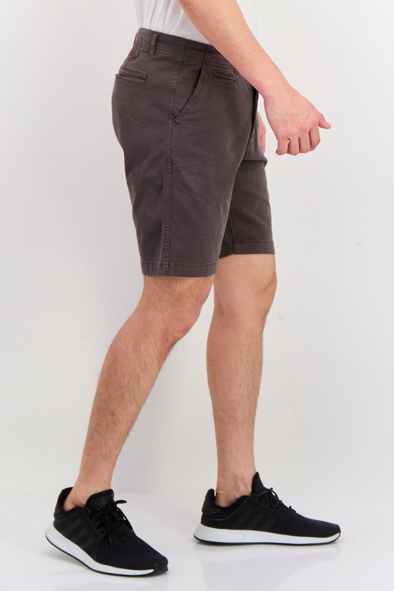 Original Paperbacks Men 9 Inseam Solid Chino Shorts, Brown  - Image 2