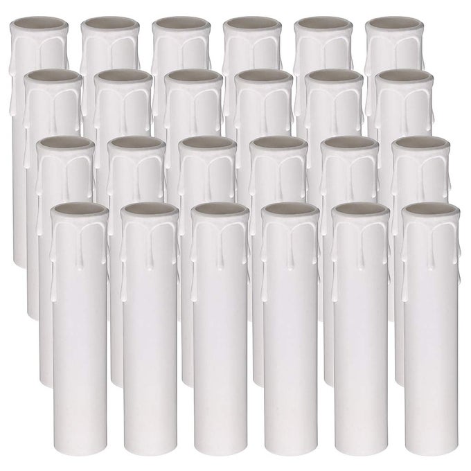 24 PCS 4 TALL CANDLE SOCKET COVERS CANDLE COVERS SLEEVES FIT TO MOST CHANDELIERS CHANDELIERS BASE CHANDELIER COVERS