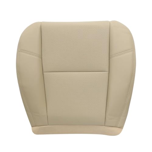 FZJDSD Tan Perforated Driver or Passenger Side Bottom Replacement Leather Seat Cover Compatible with Cadillac Escalade 2009-2014 Chevy Tahoe Suburban Avalanche Silverado GMC 2009-2014 - Image 1