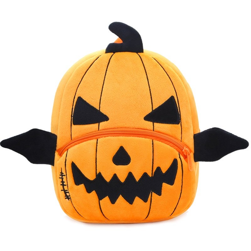 Plush Kids Backpack, Pumpkin Fruit Design, Soft Lightweight School Bag for Toddlers and Preschool Kids - Image 5