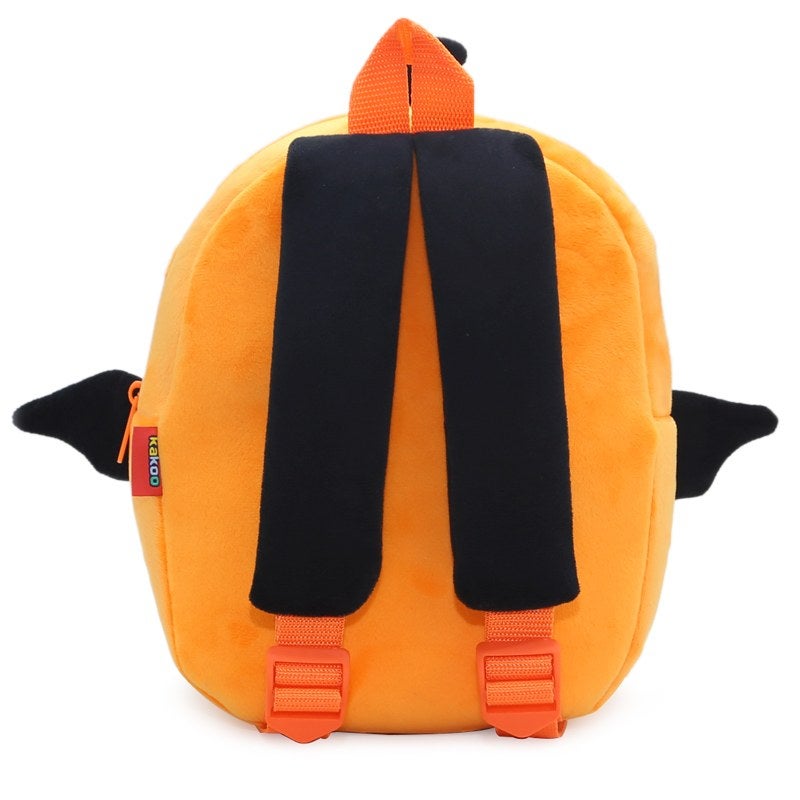 Plush Kids Backpack, Pumpkin Fruit Design, Soft Lightweight School Bag for Toddlers and Preschool Kids - Image 1
