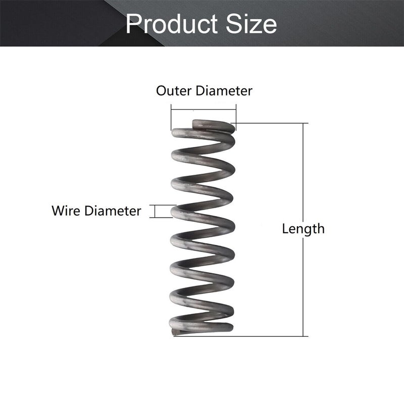 Stainless Steel Spring, Metal Springs 100pcs Wire Dia 0.3-0.5mm Return Spring, Metal Spring Steel 4-6mm OD, Mini Steel Springs Long 10-30mm(0.5mm*6mm*30mm) - Image 4