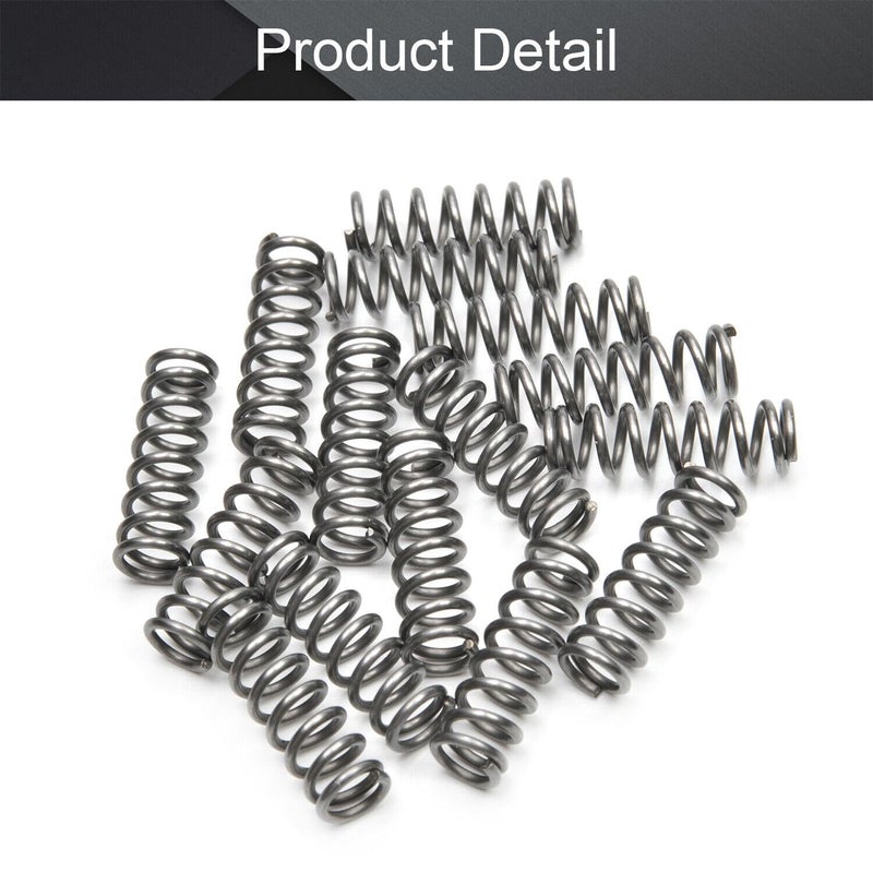 Stainless Steel Spring, Metal Springs 100pcs Wire Dia 0.3-0.5mm Return Spring, Metal Spring Steel 4-6mm OD, Mini Steel Springs Long 10-30mm(0.5mm*6mm*30mm) - Image 3