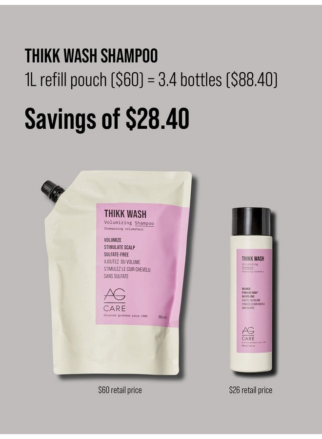 AG Care Thikk Wash Volumizing Shampoo 33.8 Fl Oz - Image 4