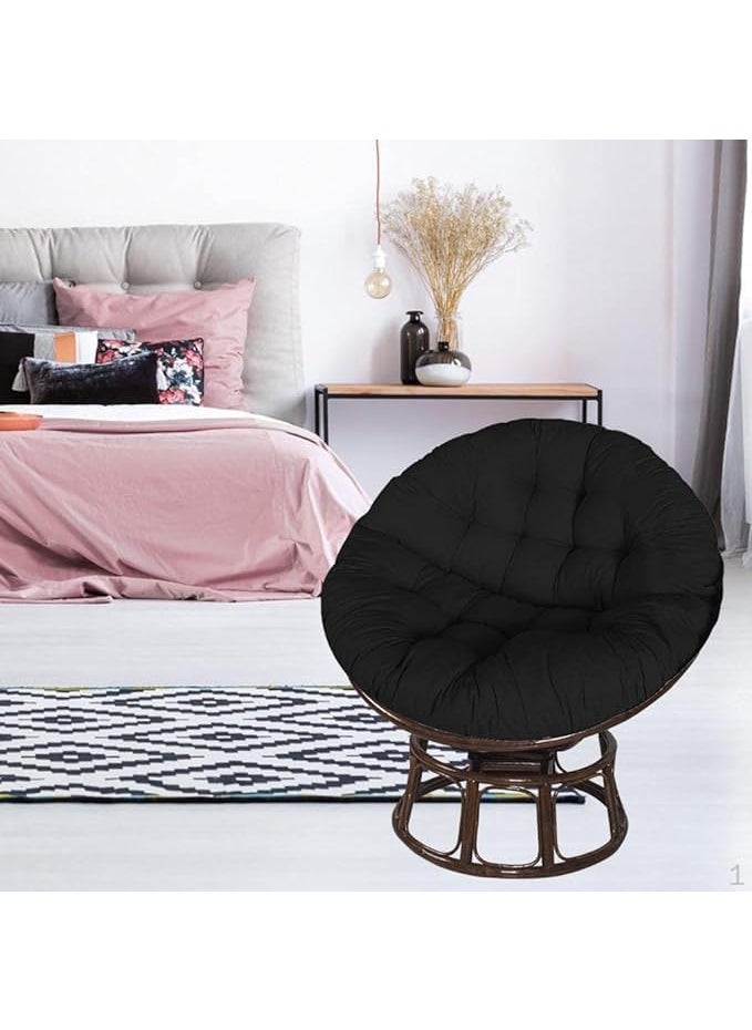 ANAND INDIA GROUPS ANAND INDIA GROUPS Round Cushion for Swing Chair for Outdoor Indoor Hammock Balcony Garden Patio Swing Hammock ChairBlack  - Image 1