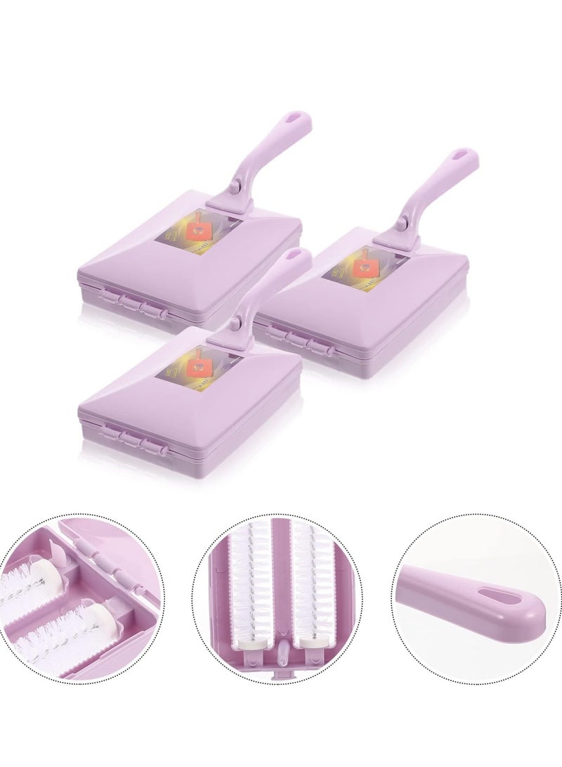 Bukela 3pcs Vacuum Brush Roller, Lint Brush Furniture, Lint Dog Hair Roller, Lint Shaver Lint Brush, Roller Bed Dusting Brush, Fuzz Remover Rug Shaver - Purple - Image 1