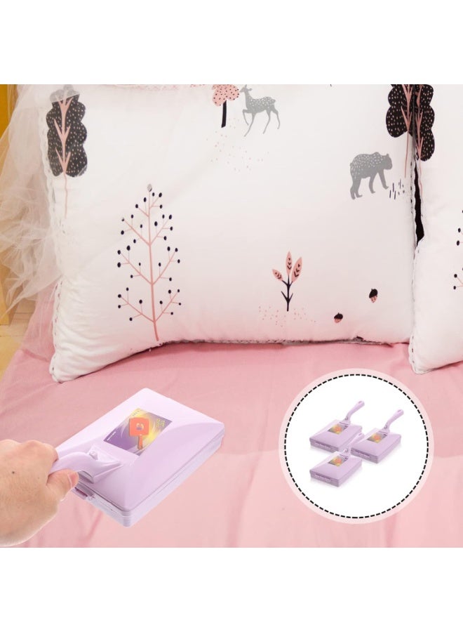 Bukela 3pcs Vacuum Brush Roller, Lint Brush Furniture, Lint Dog Hair Roller, Lint Shaver Lint Brush, Roller Bed Dusting Brush, Fuzz Remover Rug Shaver - Purple - Image 2