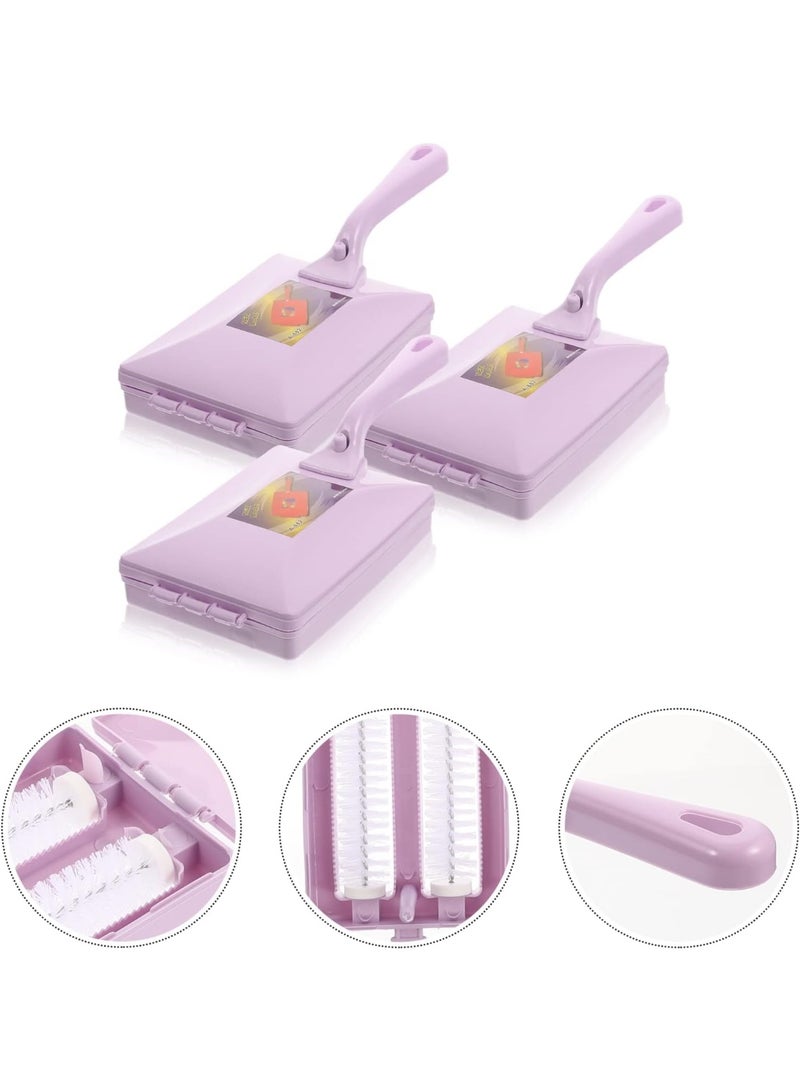 Bukela 3pcs Vacuum Brush Roller, Lint Brush Furniture, Lint Dog Hair Roller, Lint Shaver Lint Brush, Roller Bed Dusting Brush, Fuzz Remover Rug Shaver - Purple - Image 3