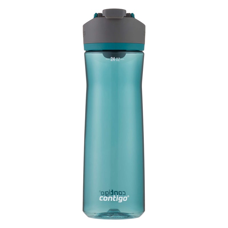 Contigo AUTOSEAL Cortland 24oz Water Bottle, BPA-Free Plastic, Spill, Leak-Proof Lid, and Carry Handle, Dishwasher Safe, Spirulina - Image 1