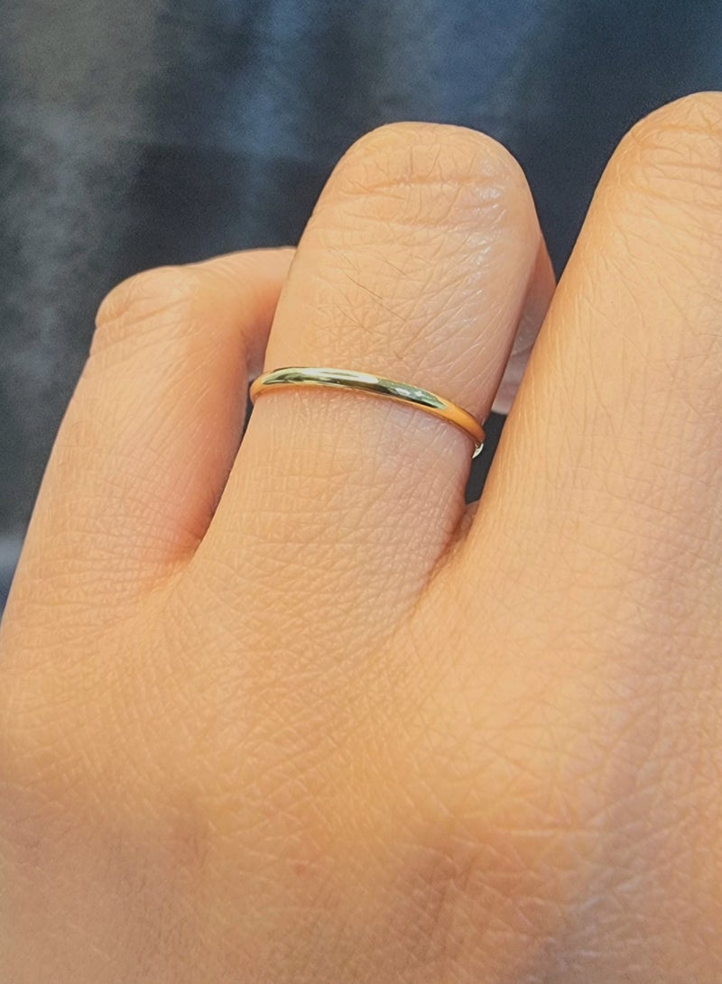 Hamsa.ae 18K Pure Gold Plain Ring  - Image 5