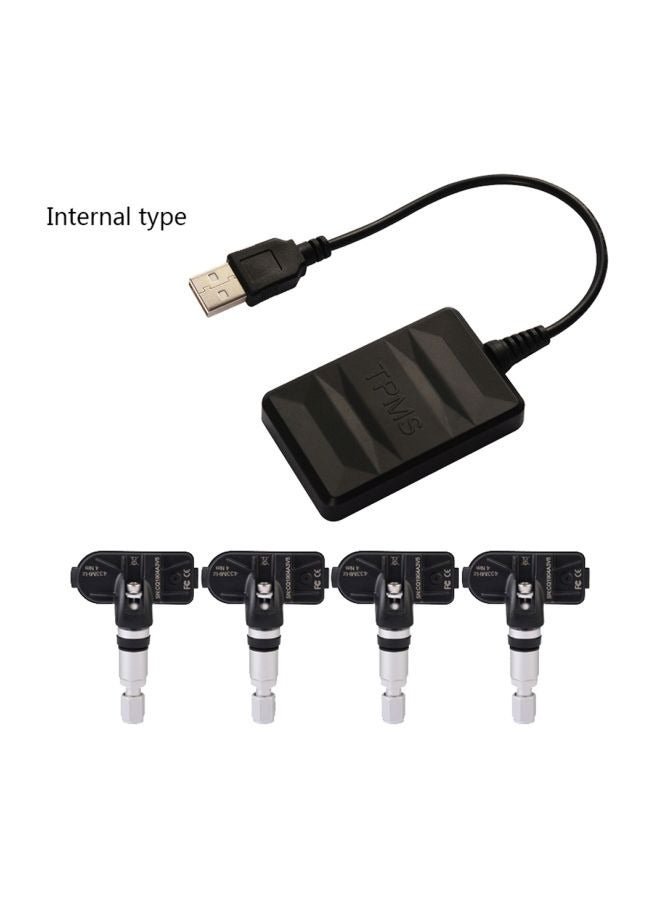 إسكدنيا مجموعة مؤلّفة من جهاز مراقبة ضغط الإطارات مزود بمنفذ USB ونظام الملاحة لأجهزة أندرويد مع 4 أجهزة استشعار - Image 1