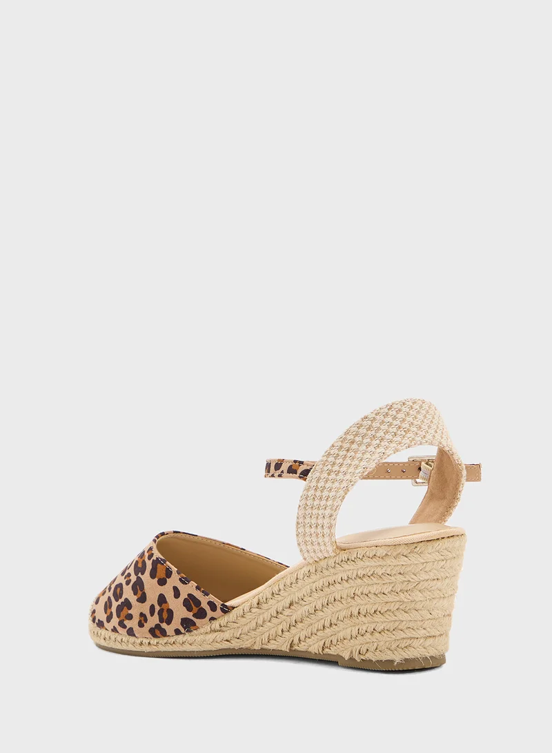 Savannah Collection Mid Heel Classic Espradille Wedge
