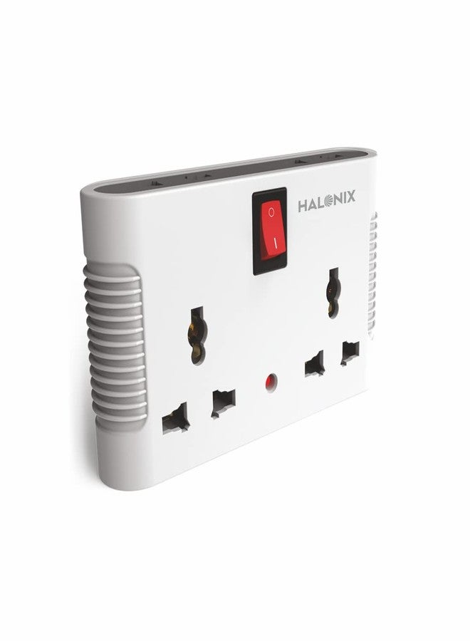 Halonix محول سفر عالمي هالونيكس رباعي الاتجاهات متعدد المنافذ 6 أمبير، برتقالي، (HALONIX MULTI PLUG) - Image 2