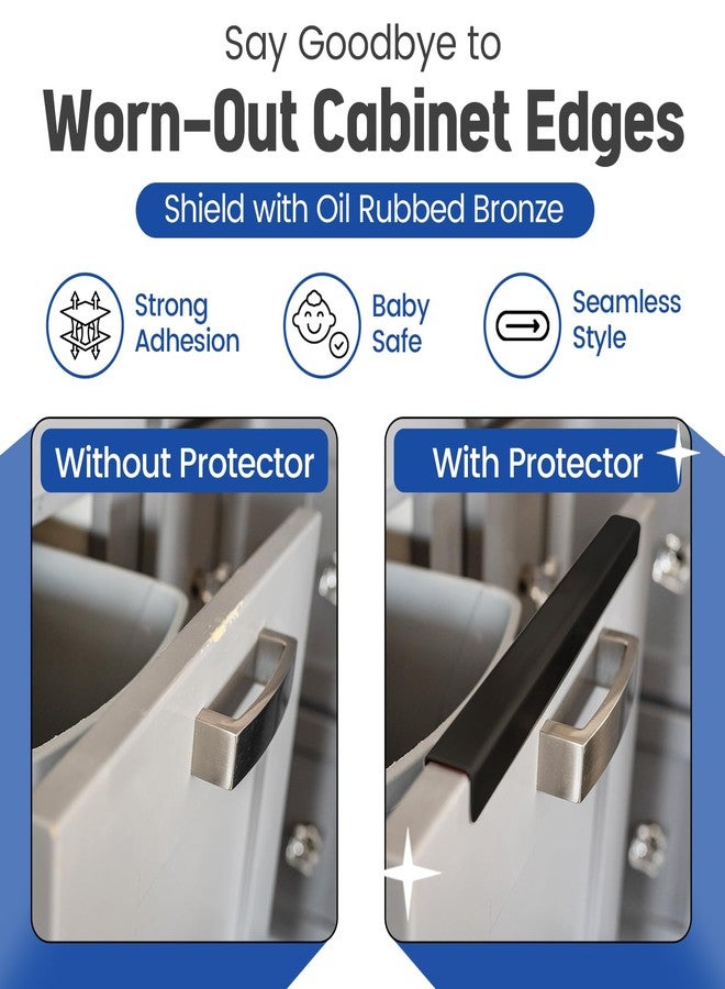 SEAR'D Stainless Steel Drawer Cap Protects Cabinet Edges from Damage. Slip-on Design with 3M Adhesive for a Secure fit. Fits 3/4" Thick or Less Doors and Drawers (Oil Rubbed Bronze, 11 Inch) - Image 5