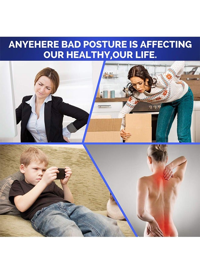 Posture Corrector for Women and Men, Adjustable Posture Corrector Spine Straightener, Improves Posture and Pain Relief Correction Strap (Black) - Image 5