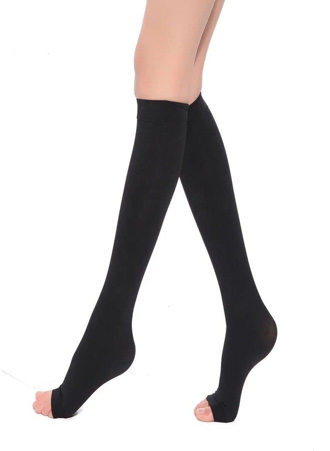 JOINTCOMFO Medical Antiskid Varicose Veins, Graduate Calibrated, Compression Socks, Stocking Improve Blood Circulation, Varicose Vein, Swollen, Aching Legs, Pain Relief, Edema, Sore Legs, Compression Sleeve with Anti Slip Grade - I (15-21 mmHg) (XXL, Black) - Image 1