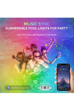 KASTWAVE Pool Lights with APP Control, Submersible LED Pool Lights, Pond Lights, Lights with IP68 Waterproof, 16 Million Colors, Music Sync, 12V Smart Pool Lights for Inground Above Ground Pool, Hot tub  - Image 3