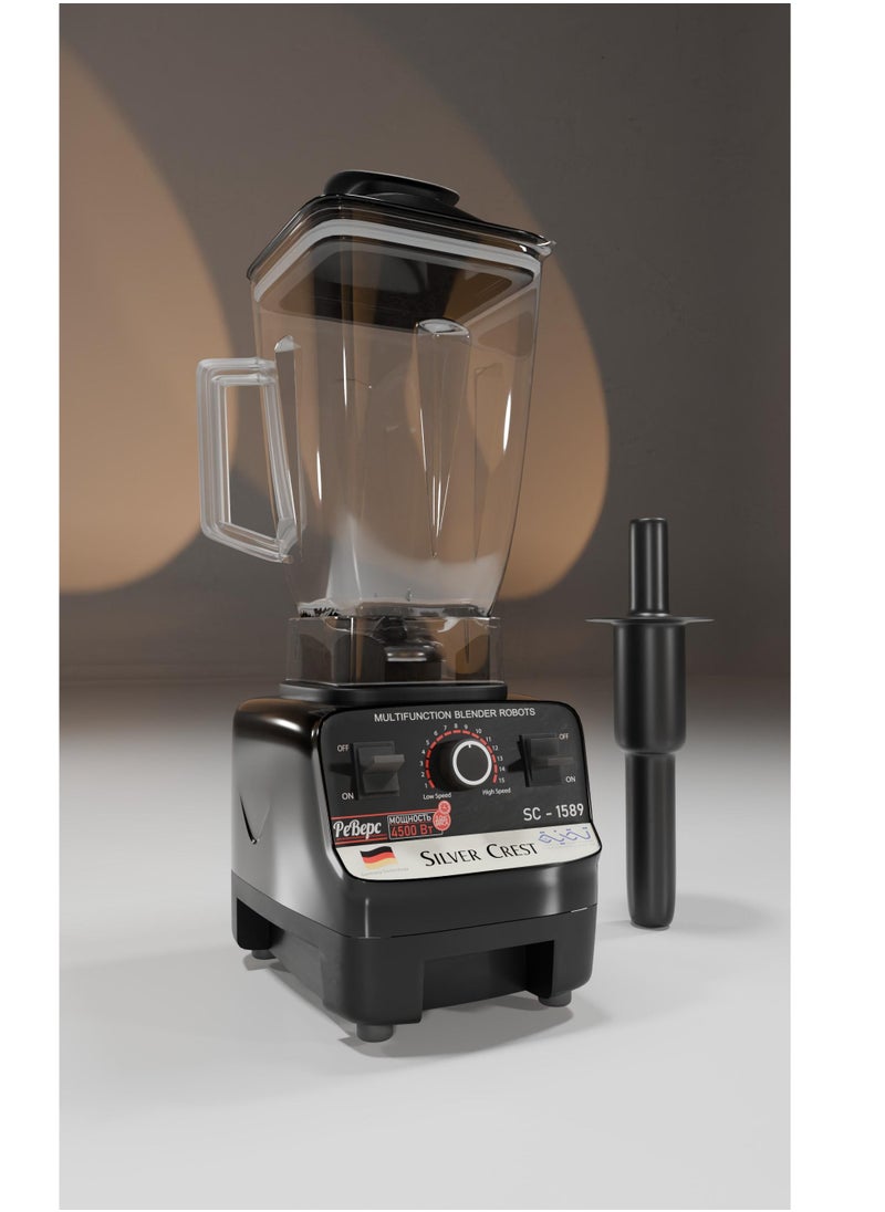 SILVER CREST - Silver Crest 1200 W Multi-Purpose Blender and Food Processor with 2 Bowls and 8 Stainless Steel Blades, 15 Variable Speeds for Crushing Ice, Fruits and Vegetables, and Mincing Meat - Image 1