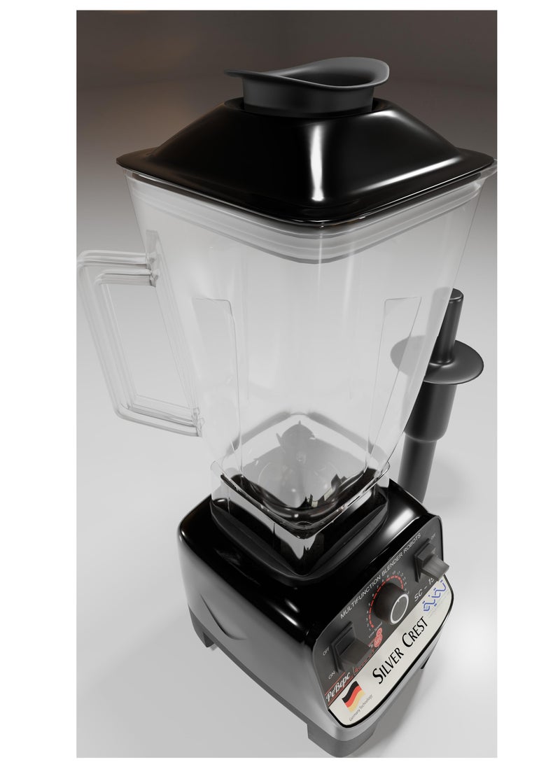 SILVER CREST - Silver Crest 1200 W Multi-Purpose Blender and Food Processor with 2 Bowls and 8 Stainless Steel Blades, 15 Variable Speeds for Crushing Ice, Fruits and Vegetables, and Mincing Meat - Image 1