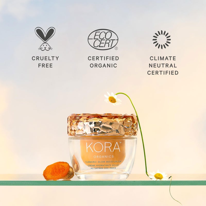KORA Organics Turmeric Glow Moisturizer, Hydrate and Illuminate, Certified Organic, Cruelty Free, Refillable, 1.69 fl oz - Image 5