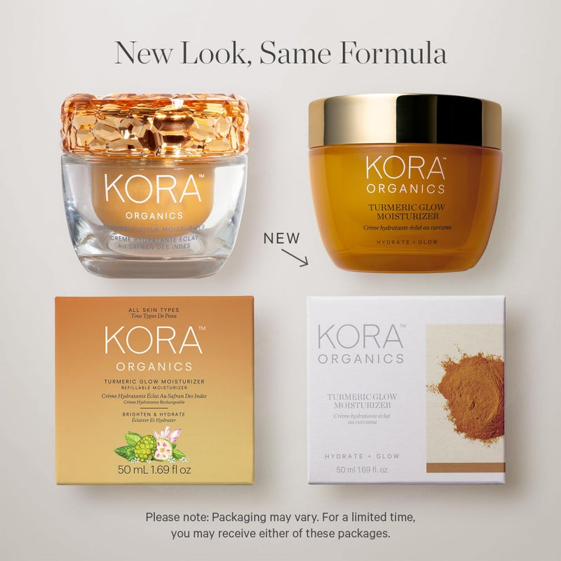 KORA Organics Turmeric Glow Moisturizer, Hydrate and Illuminate, Certified Organic, Cruelty Free, Refillable, 1.69 fl oz - Image 2