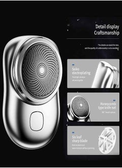 KASTWAVE Portable Electric Shaver Electric Razor for Men Mini-ShavePocket Size Portable ShaverBeard Trimmer for Men Hair Clippers & Hair TrimmerWet and Dry Mens Razor for HomeCarTravel (Black)  - Image 2
