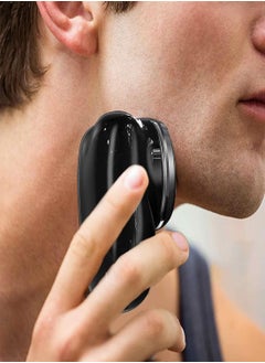 KASTWAVE Portable Electric Shaver Electric Razor for Men Mini-ShavePocket Size Portable ShaverBeard Trimmer for Men Hair Clippers & Hair TrimmerWet and Dry Mens Razor for HomeCarTravel (Black)  - Image 4